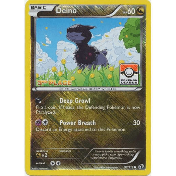 Deino - 97/113 (Pokemon League) [3rd Place] #097 1