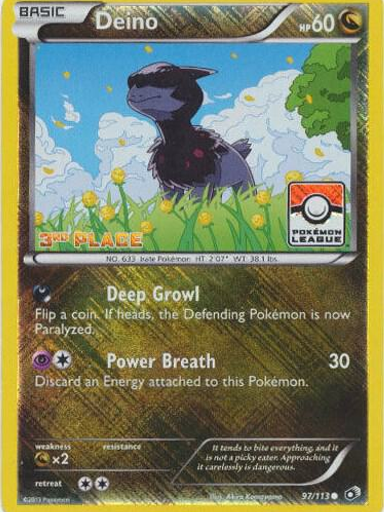 Deino - 97/113 (Pokemon League) [3rd Place] #097 1