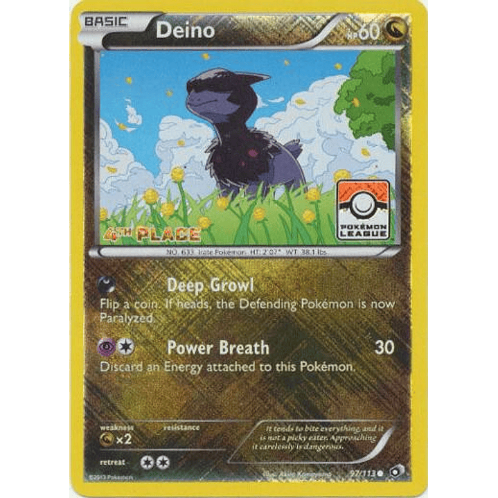 Deino - 97/113 (Pokemon League) [4th Place] #097 1