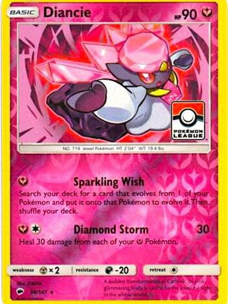 Diancie - 94/147 (Pokemon League) #094 1