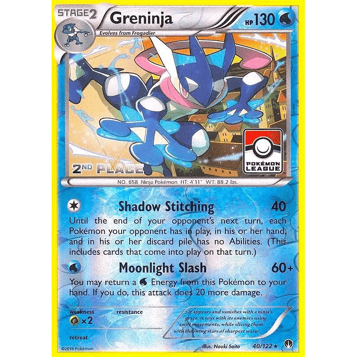 Greninja - 40/122 (League) [2nd Place] #040 1
