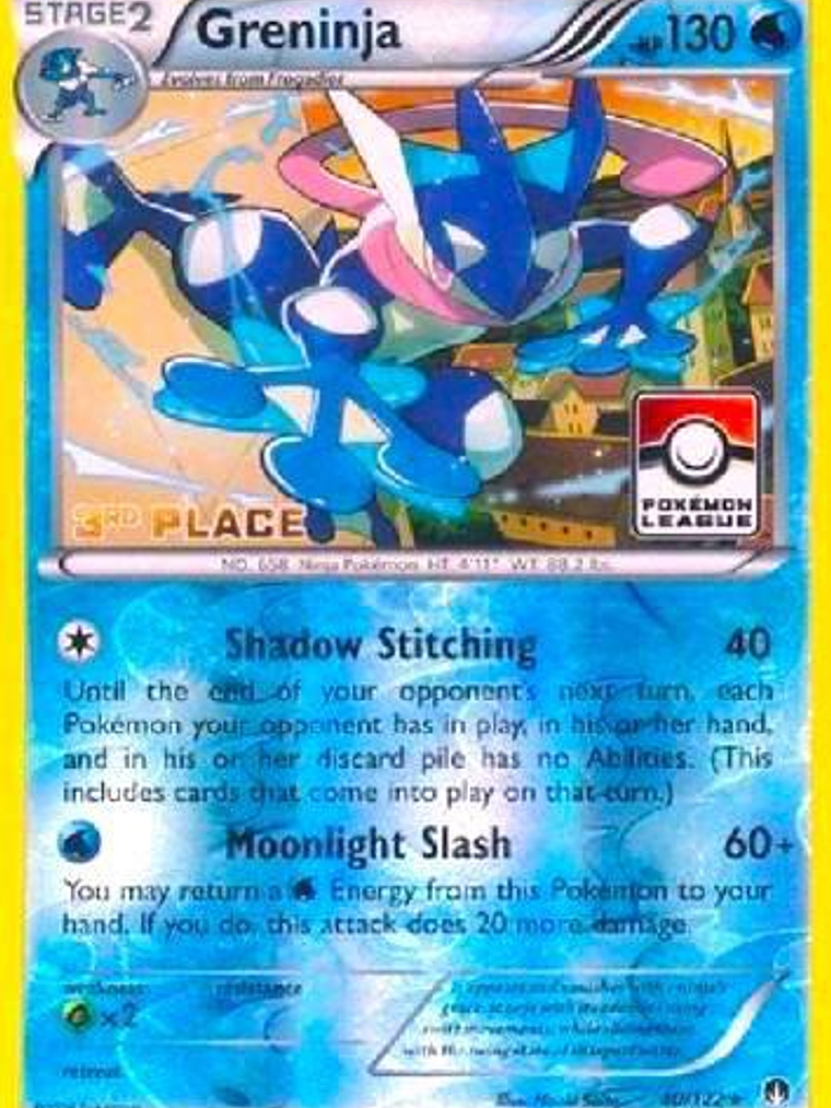 Greninja - 40/122 (Pokemon League) [3rd Place] #040 1