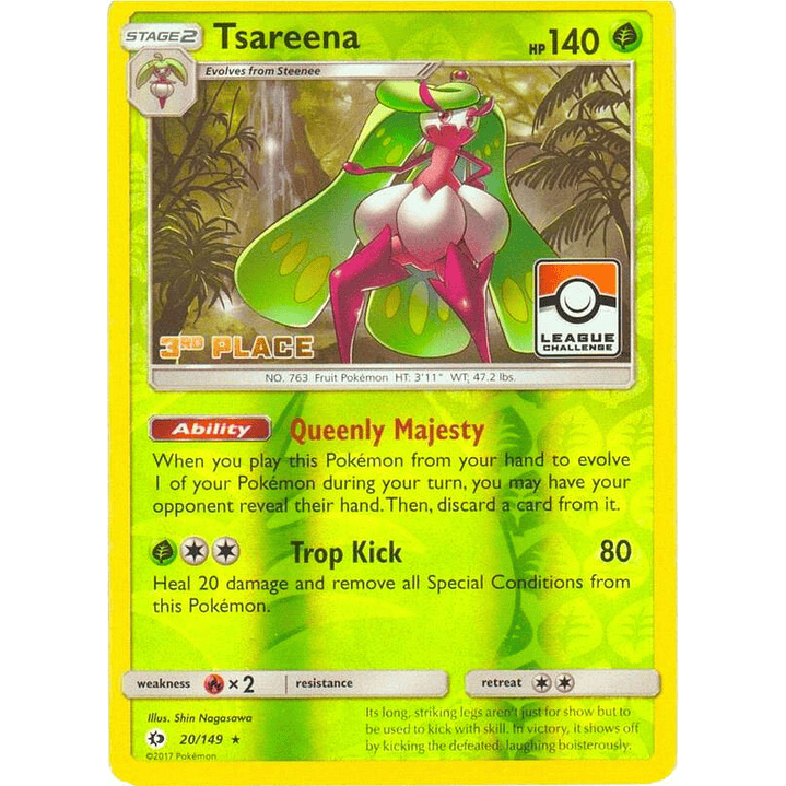 Tsareena - 20/149 (League Challenge) [3rd Place] #020 1