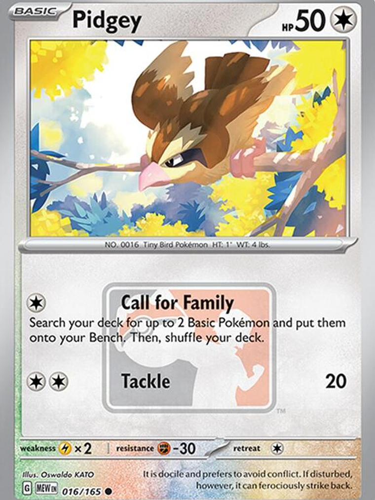 Pidgey (League Promo) #016 1