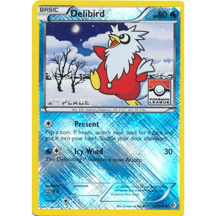 Delibird - 38/149 (Pokemon League) [2nd Place] #038 1
