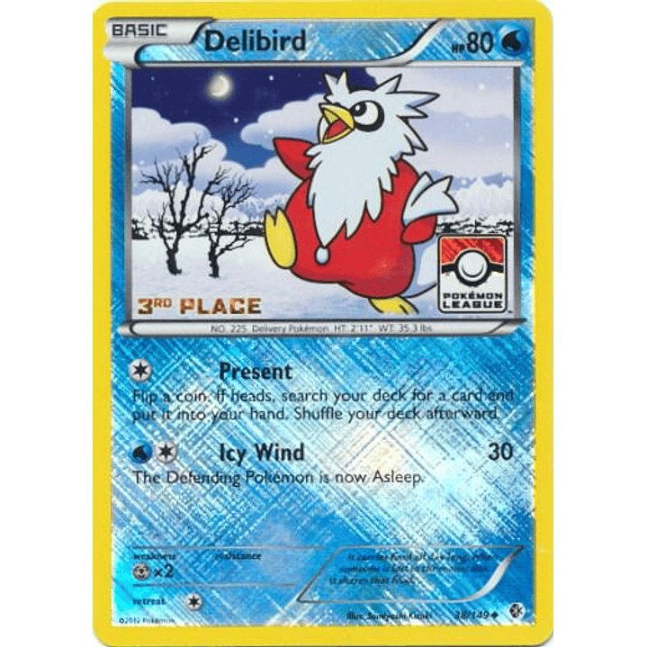 Delibird - 38/149 (Pokemon League) [3rd Place] #038 1