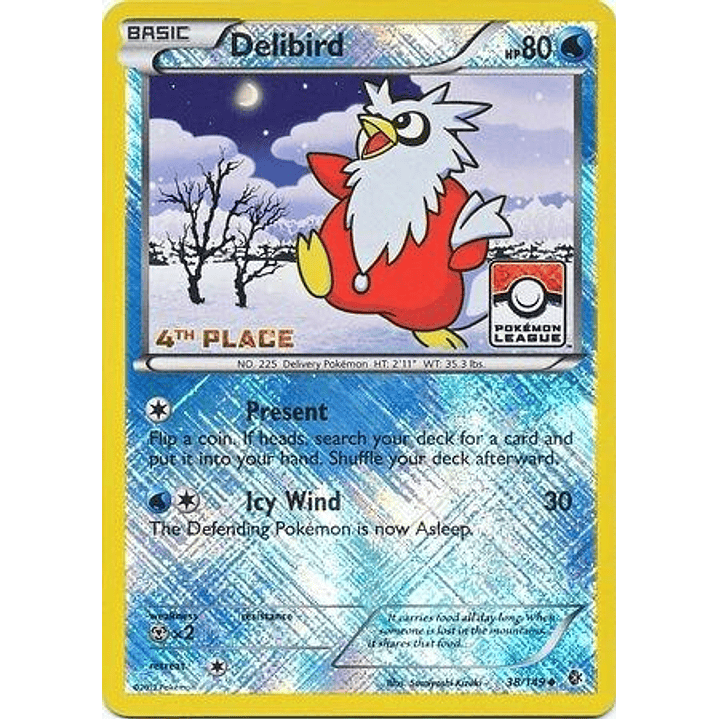 Delibird - 38/149 (Pokemon League) [4th Place] #038 1