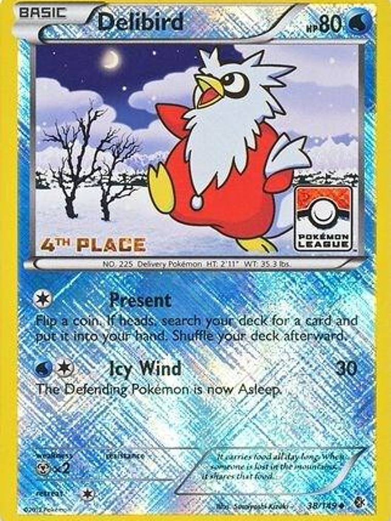Delibird - 38/149 (Pokemon League) [4th Place] #038 1