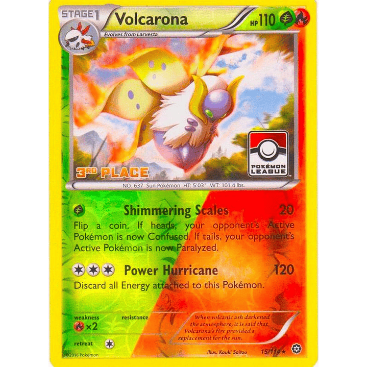 Volcarona - 15/114 (Pokemon League) [3rd Place] #015 1