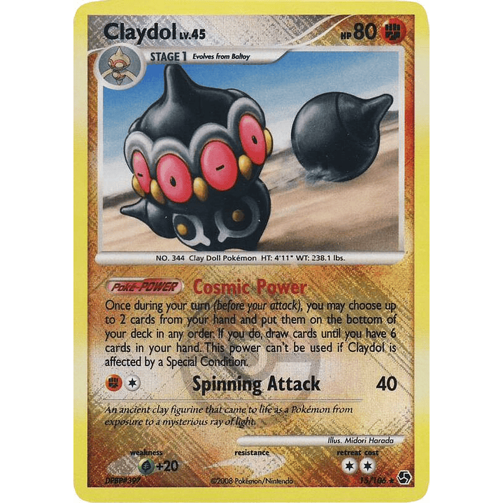 Claydol - 15/106 (League Promo) #015 1