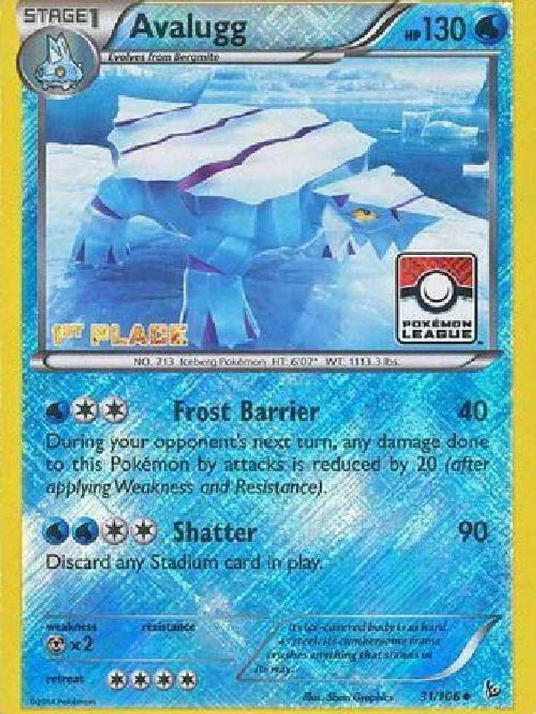 Avalugg - 31/106 (Pokemon League) [1st Place] #031 1
