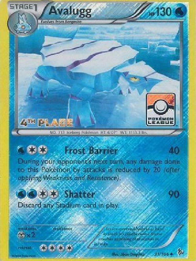 Avalugg - 31/106 (Pokemon League) [4th Place] #031 1