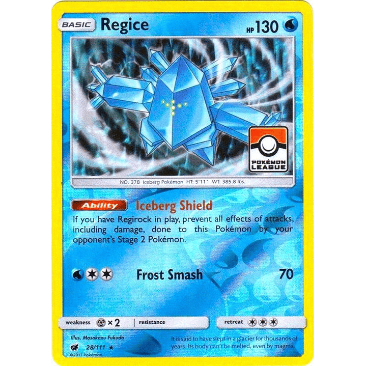 Regice - 28/111 (Pokemon League) #028 1