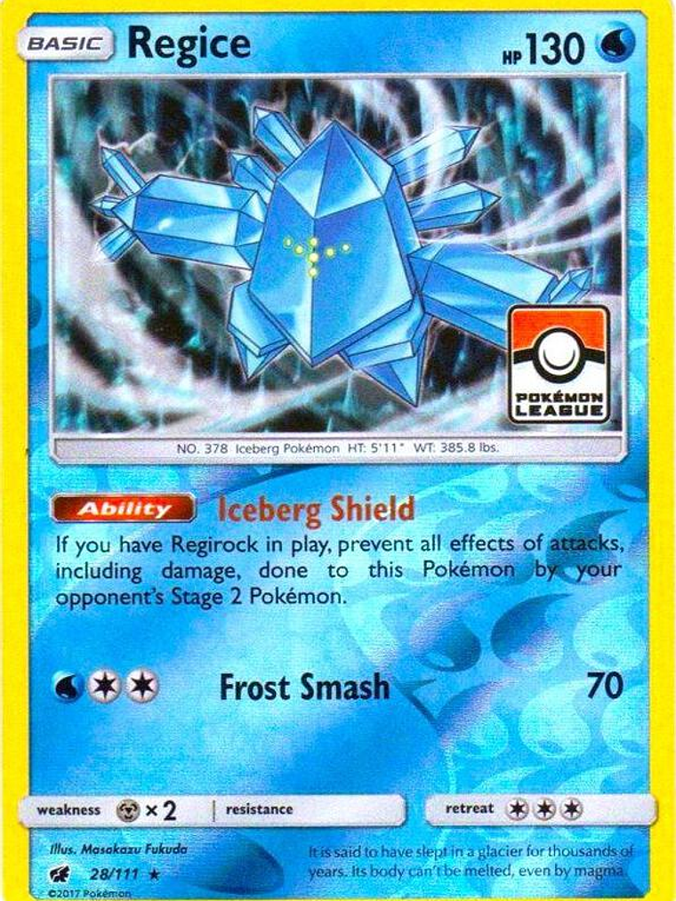 Regice - 28/111 (Pokemon League) #028 1