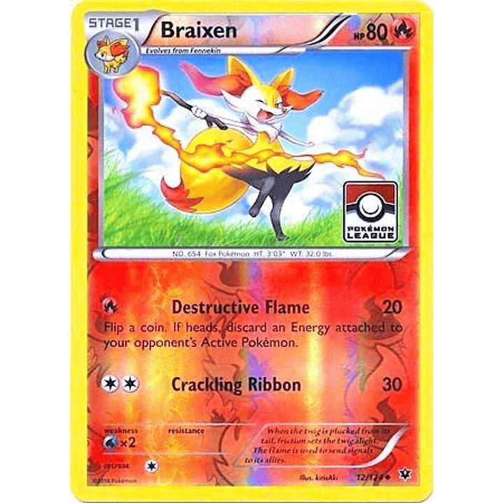 Braixen - 12/124 (Pokemon League) #012 1