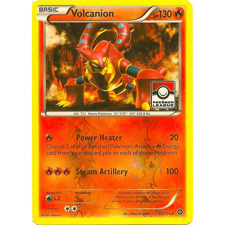 Volcanion - 25/114 (Pokemon League) #025 1