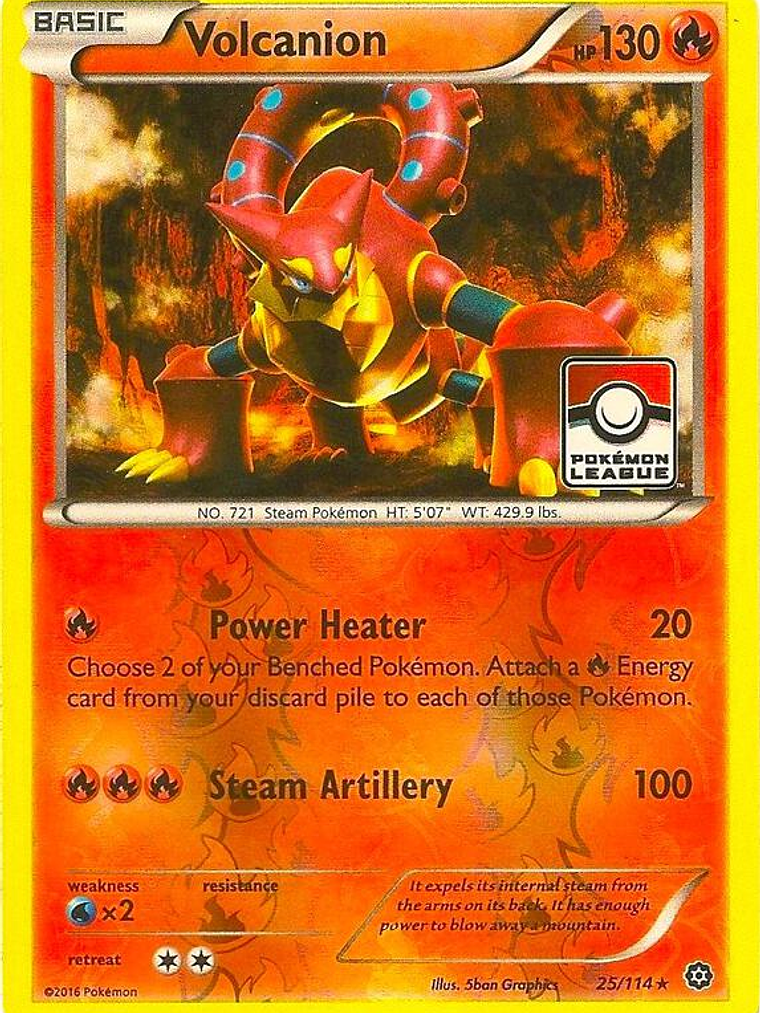 Volcanion - 25/114 (Pokemon League) #025 1