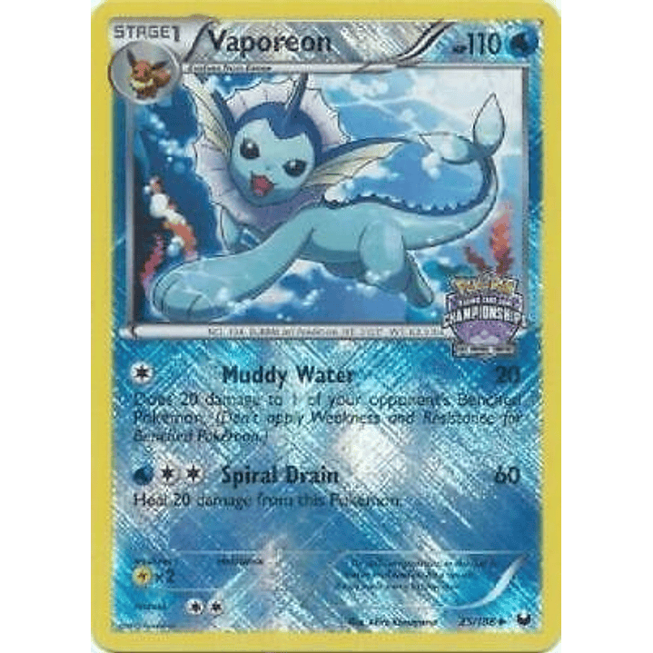 Vaporeon - 25/108 (State Championships) #025 1