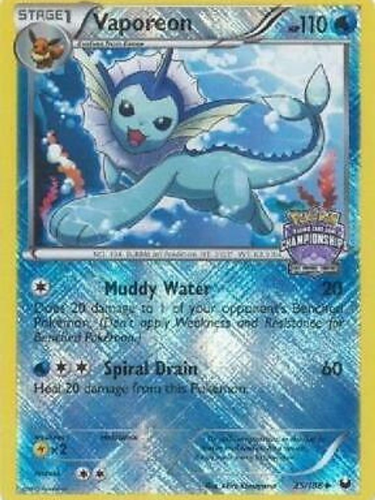 Vaporeon - 25/108 (State Championships) #025 1