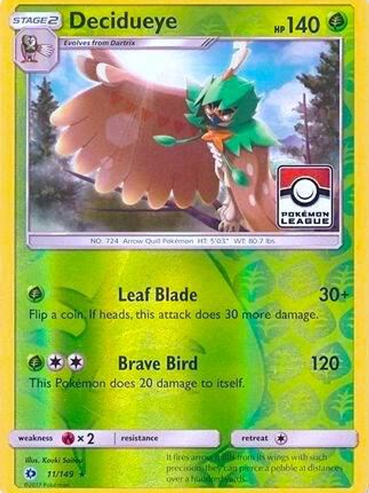 Decidueye - 11/149 (Pokemon League) #011 1
