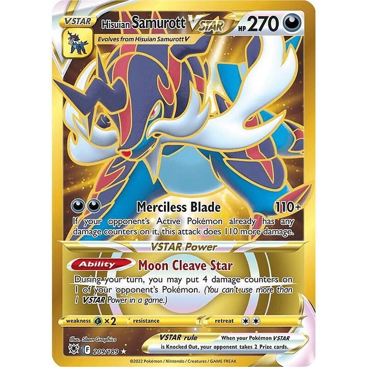 Hisuian Samurott VSTAR #209 1
