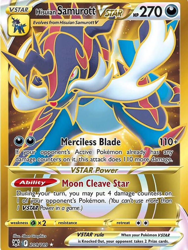 Hisuian Samurott VSTAR #209 1