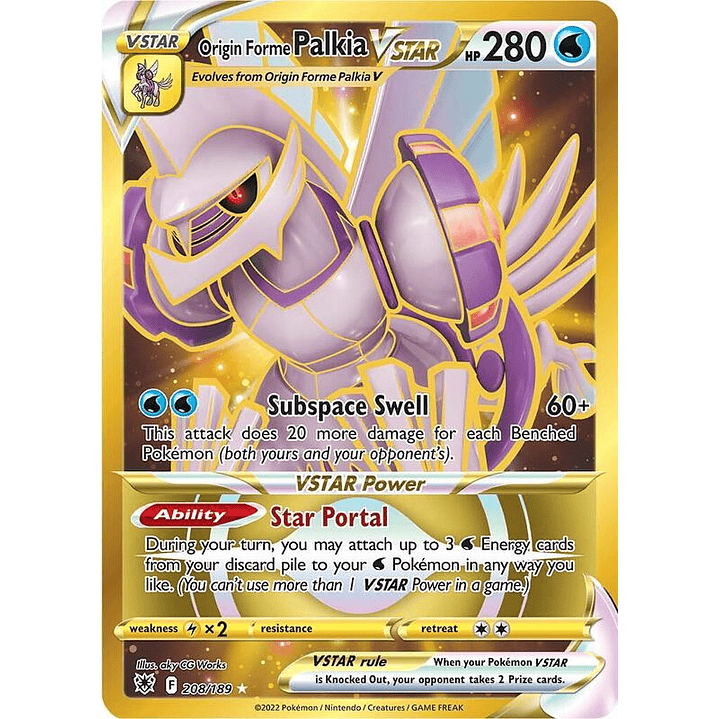 Origin Forme Palkia VSTAR #208 1