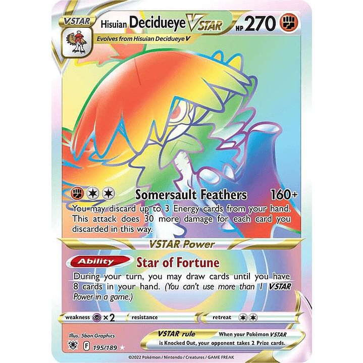 Hisuian Decidueye VSTAR #195 1