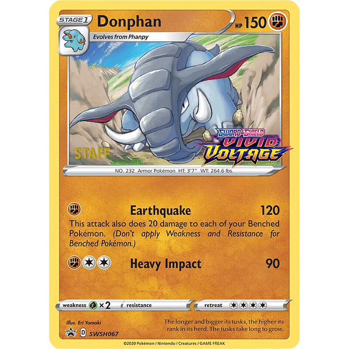 Donphan - SWSH067 (Prerelease) [Staff] #SWSH067 1