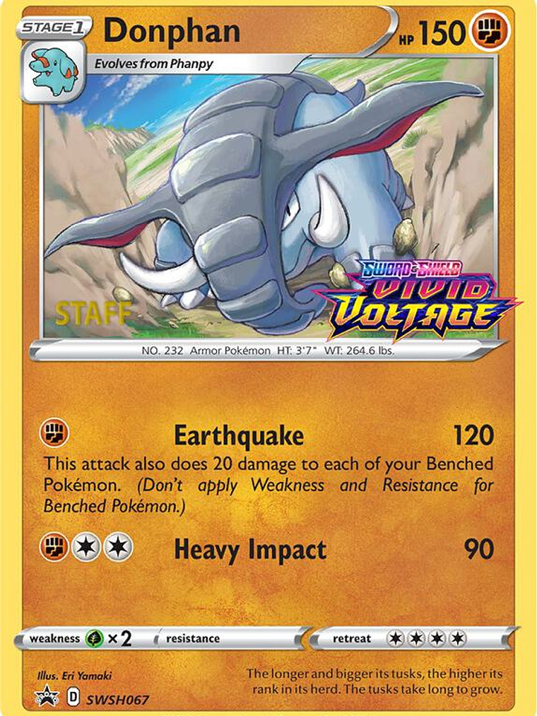 Donphan - SWSH067 (Prerelease) [Staff] #SWSH067 1