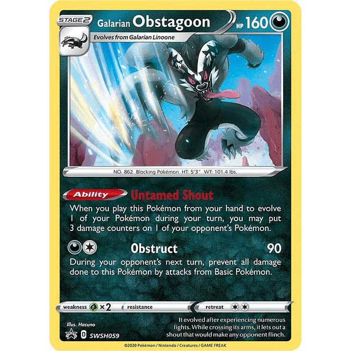 Galarian Obstagoon - SWSH059 #SWSH059 1