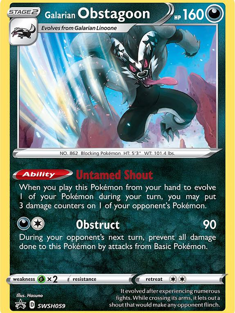 Galarian Obstagoon - SWSH059 #SWSH059 1