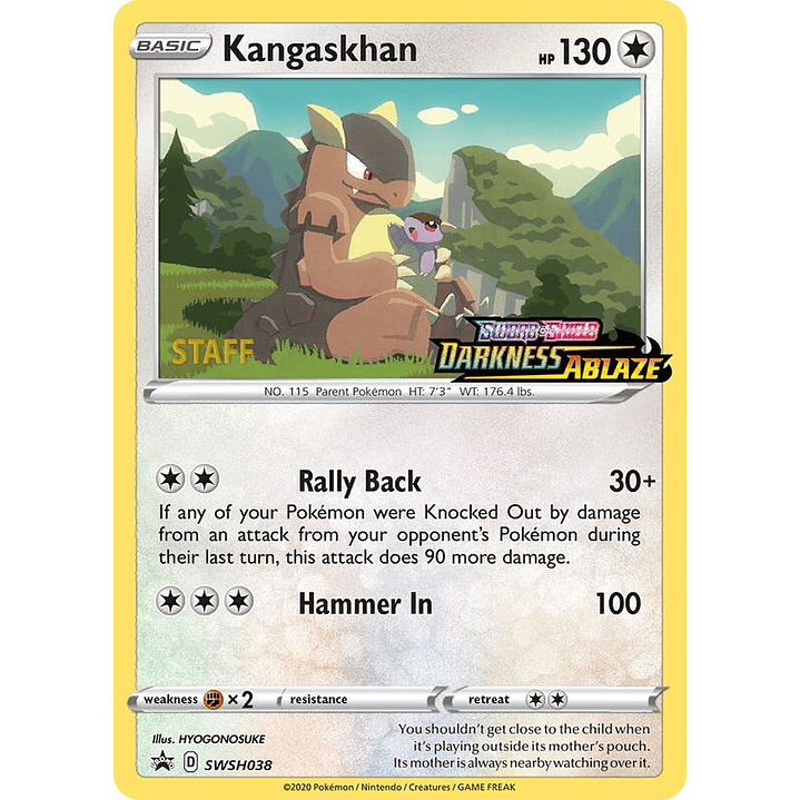 Kangaskhan - SWSH038 (Prerelease) [Staff] #SWSH038 1