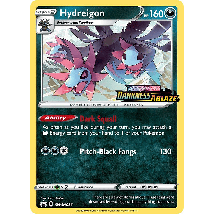 Hydreigon - SWSH037 (Prerelease) #SWSH037 1