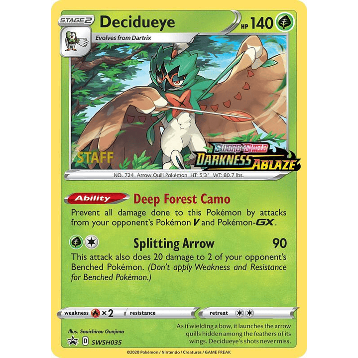 Decidueye - SWSH035 (Prerelease) [Staff] #SWSH035 1
