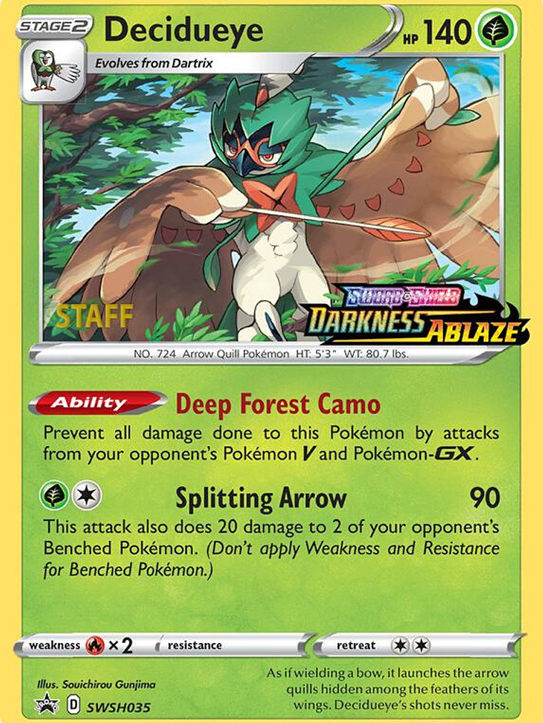 Decidueye - SWSH035 (Prerelease) [Staff] #SWSH035 1