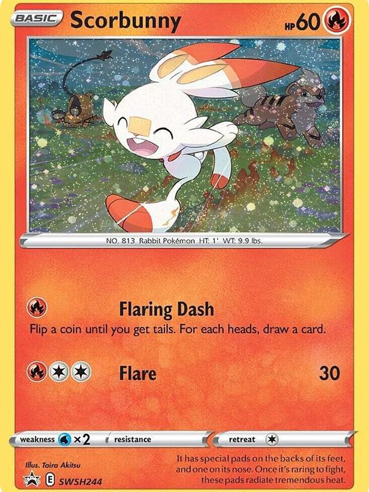 Scorbunny - SWSH244 (Cosmos Holo) #SWSH244 1