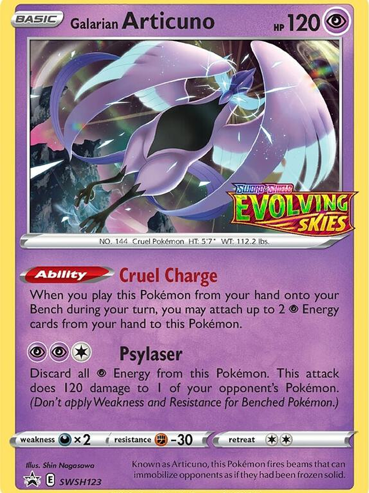 Galarian Articuno - SWSH123 (Prerelease) #SWSH123 1