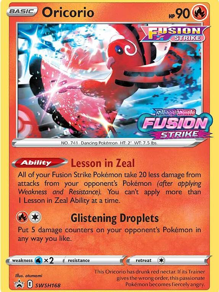 Oricorio - SWSH168 (Prerelease) #SWSH168 1