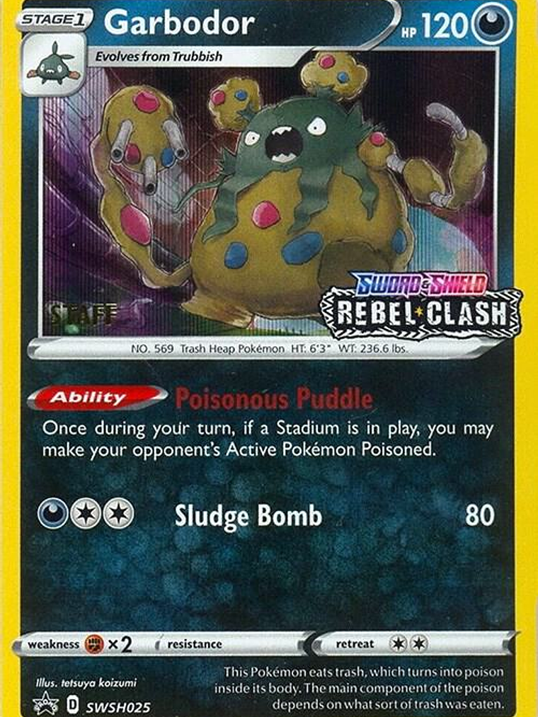 Garbodor - SWSH025 (Prerelease) [Staff] #SWSH025 1