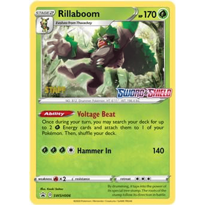 Rillaboom - SWSH006 (Prerelease) [Staff] #SWSH006 1