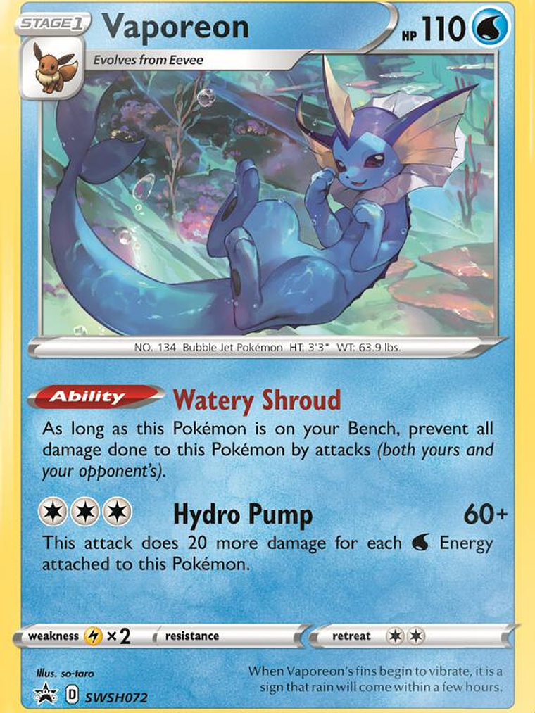 Vaporeon - SWSH072 #SWSH072 1