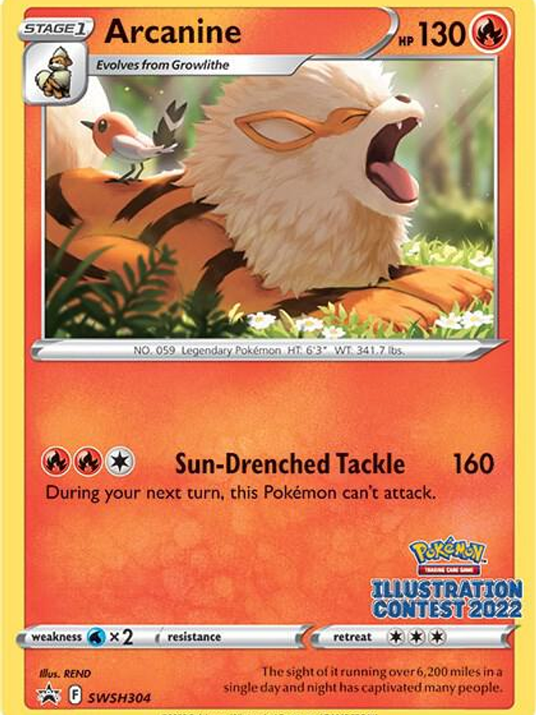 Arcanine (Illustration Contest 2022) #SWSH304 1