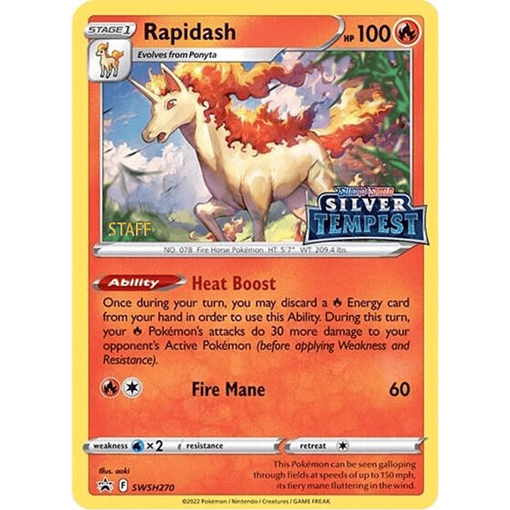 Rapidash - SWSH270 (Prerelease) [STAFF] #SWSH270 1