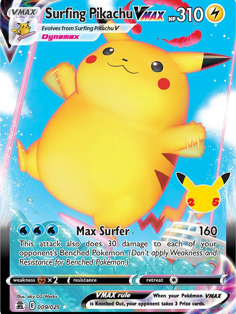 Surfing Pikachu VMAX #009 1