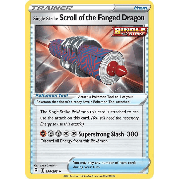 Single Strike Scroll of the Fanged Dragon #158 1