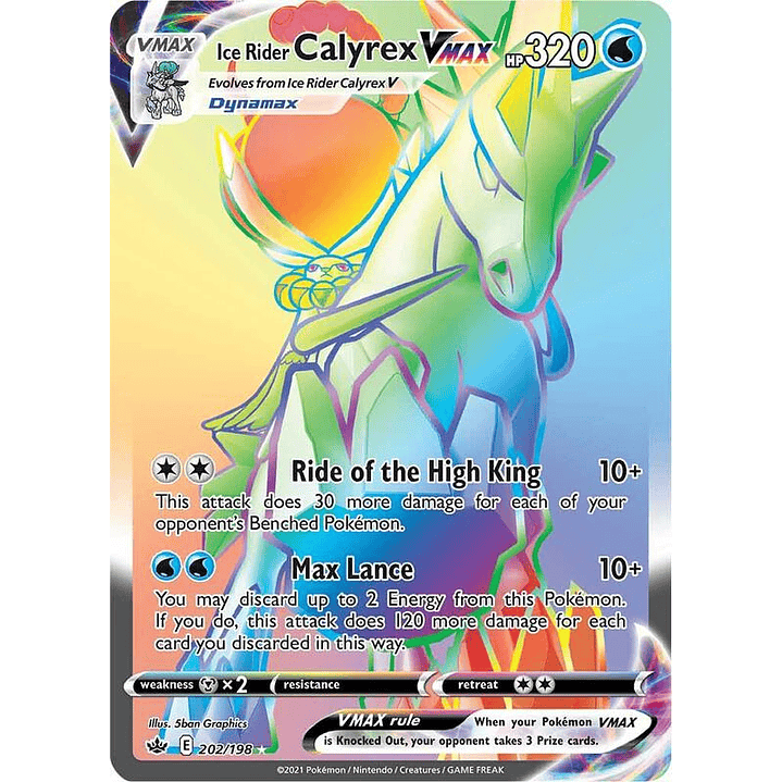 Ice Rider Calyrex VMAX #202 1