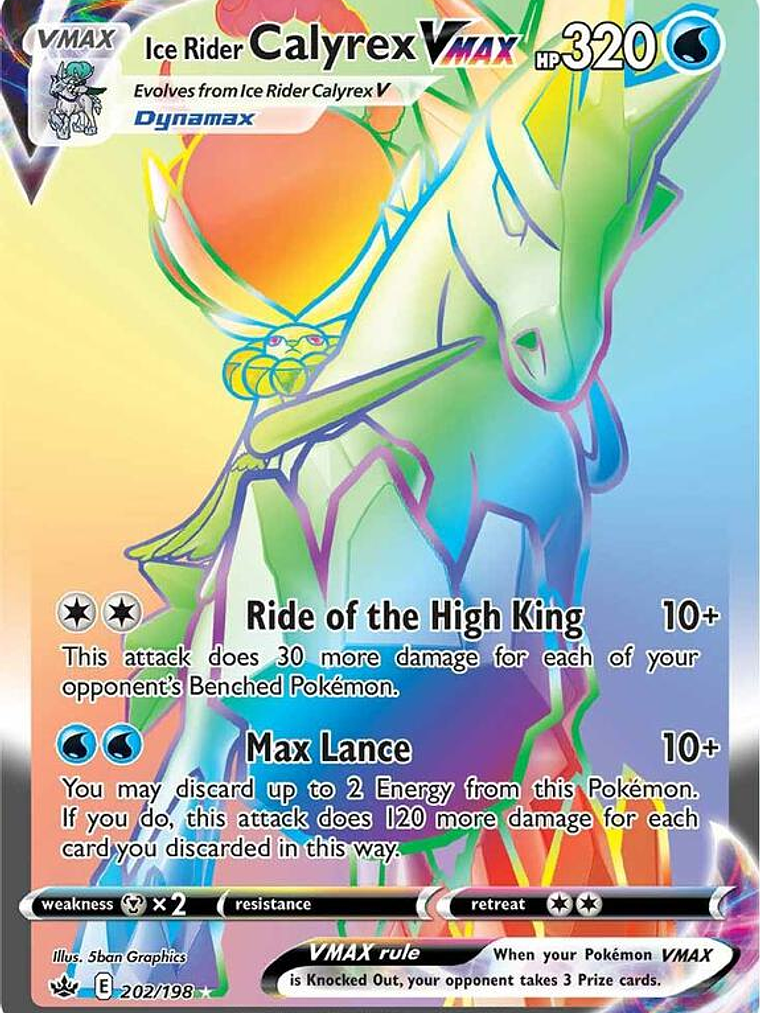 Ice Rider Calyrex VMAX #202 1