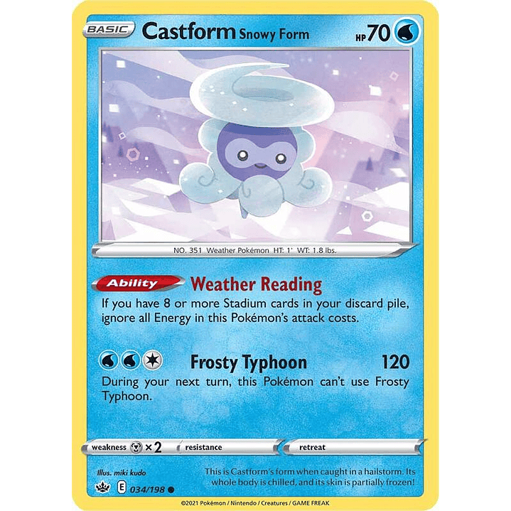 Castform Snowy Form #034 1