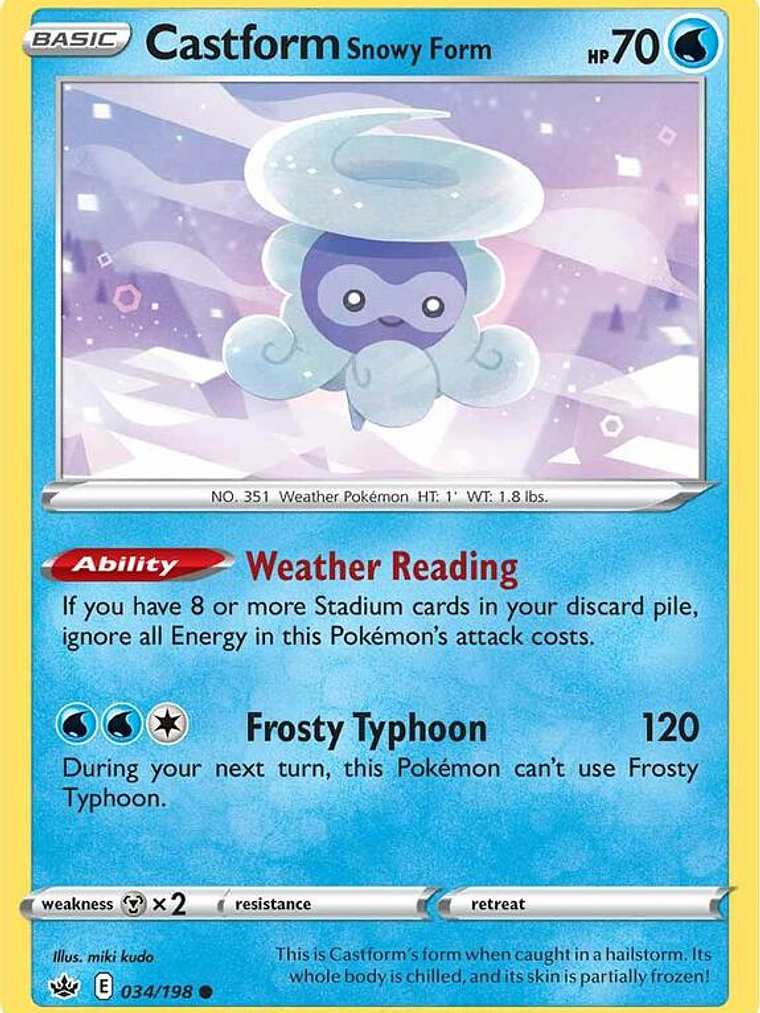 Castform Snowy Form #034 1